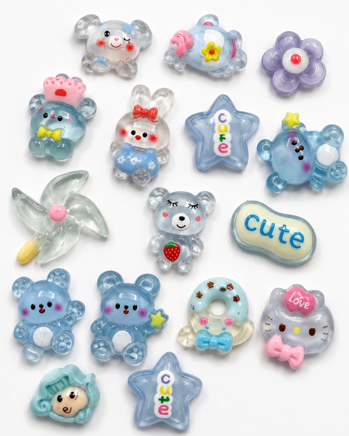 Blue Jelly Friends Mix - 30 Piece Charm Pack