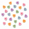 Pastel Kiss Me conversation heart resin charms - 20 piece pack